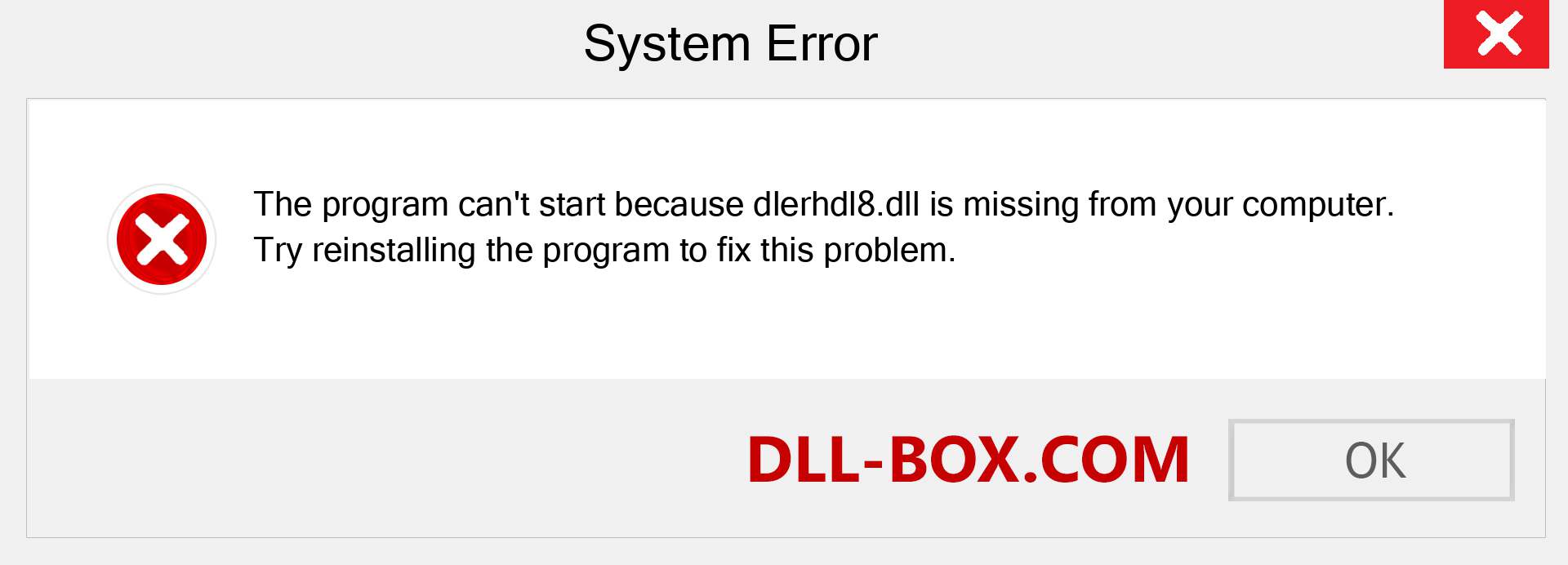  dlerhdl8.dll file is missing?. Download for Windows 7, 8, 10 - Fix  dlerhdl8 dll Missing Error on Windows, photos, images